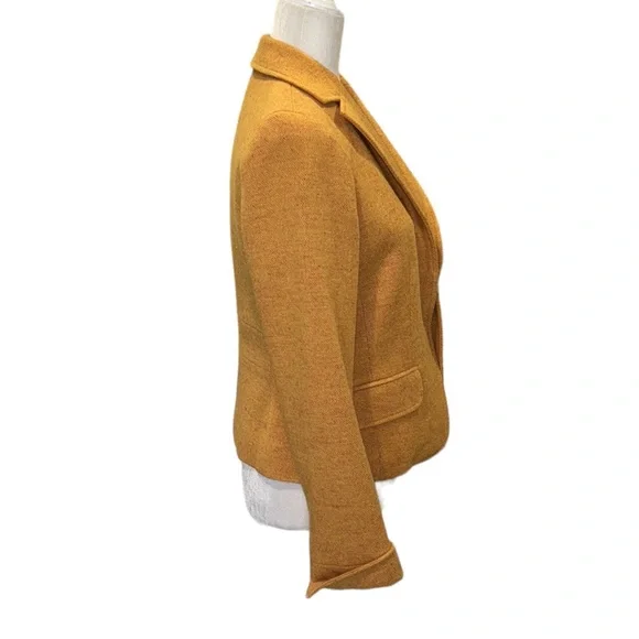 J. Crew Vintage Pumpkin Squash Wool Tweed Cropped Blazer - 6 - Picture 6 of 12
